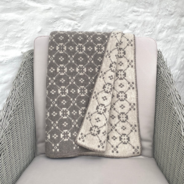 Limited Edition Luxury Lambswool Llandeilo Blanket- 'Madarch