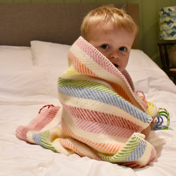 Rainbow outlet pram blanket